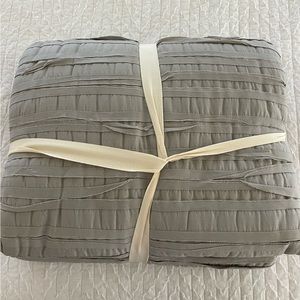 West Elm King Gray Quilts